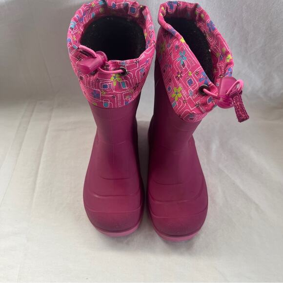 Kamik Waterproof Snow Rain Boots Pink Size 11 Insulated Adjustable Outdoor Play - Picture 3 of 10